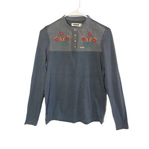 Maloja Women’s Long Sleeve Boho Floral Shirt Organic Cotton European Fit